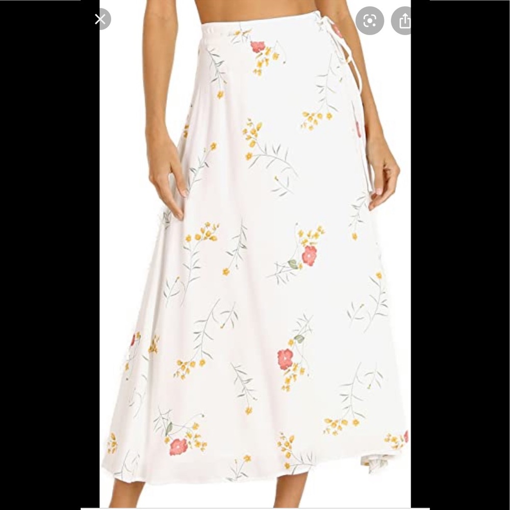 Capulet Thea Midi Cream Floral Wrap Skirt